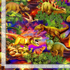 Dino Roars - Dinosaur Sunset -Timeless Treasures