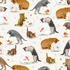 Cats And Fish Bowl Fabric by Timeless Treasures