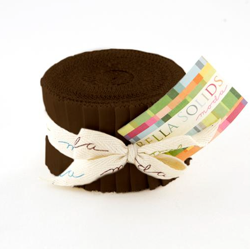 Bella Solids Moda U Brown Junior Jelly Roll