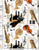 Instruments on Sheet Music Metallic by Timeless