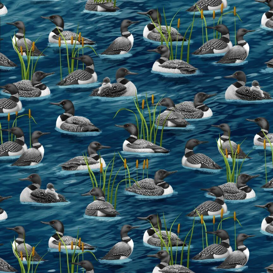 Lake Life - Loons Fabric by Timeless Treasures