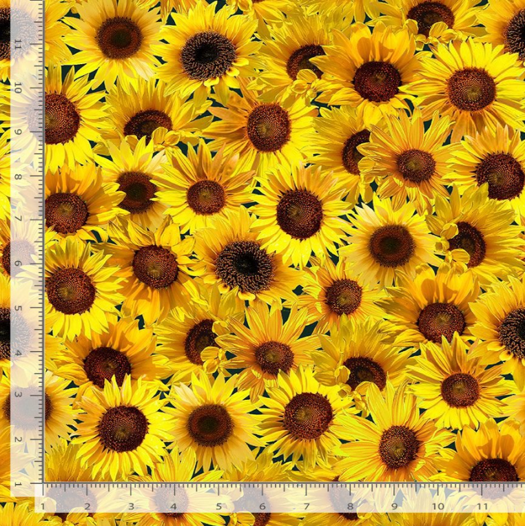 Sunflower Sunset - Packed Sunflowers Fabric