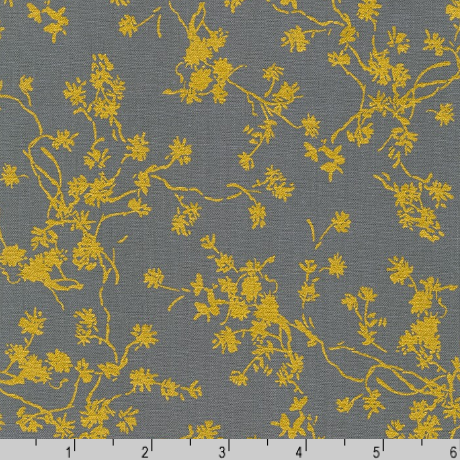 Rosette - Branches Grey Metallic by Kaufman