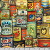 Library of Rarities - Cans Antique Fabric