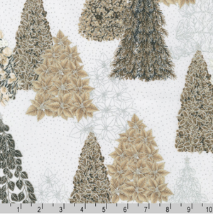 Holiday Flourish-Snow flower - Winter Trees Blanc