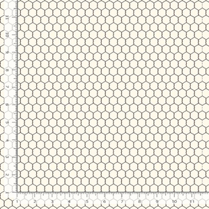 Spring Chicken - Chicken Wire Fence Cream Fabric