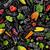 Farm Stand - Vegetable Chalk Board Fabric