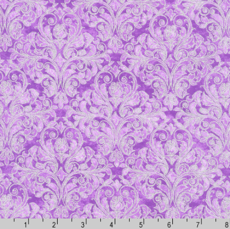 Mystic Moon - Ornate Thistle Metallic Fabric