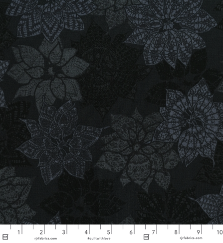 Let it Sparkle - Christmas Crochet Black Fabric