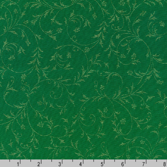 Season of Sparkle - Vines Evergreen Metallic