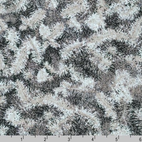 Holiday Flourish-Snow flower - Foliage Silver Metallic