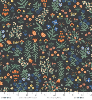 Camont - Menagerie Garden - Black Rayon Fabric