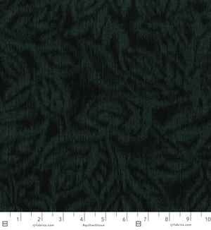  Miyako - Blurry Leaf Texture Green Fabric