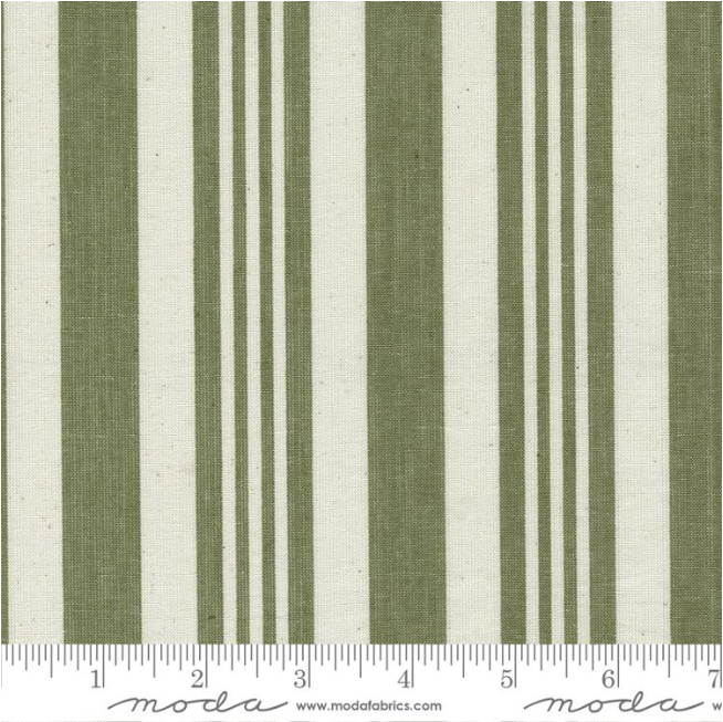 Vista Wovens - Celadon Stripe Fabric by Moda