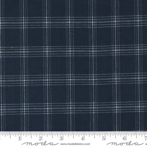 Vista Wovens - Indigo Check Fabric by Moda