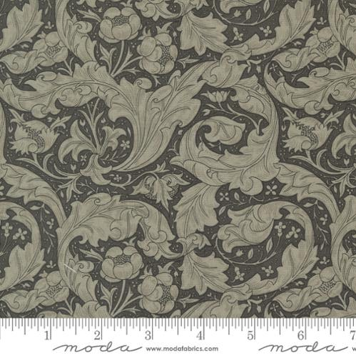 Moda - Ebony Suite - Button Florals Leaf Charcoal