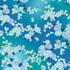 Graceful Garden - Floral Aquamarine/Gold Fabric