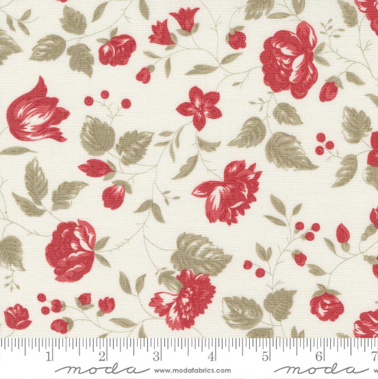 Ridgewood - Milk Floral Fabric by Moda