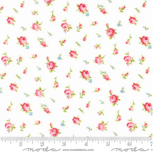 Ellie - Off White Tossed Florals Fabric by Moda