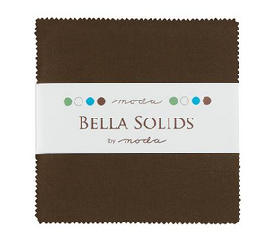 Bella Solids Brown Charm Pack by Moda Fabrics