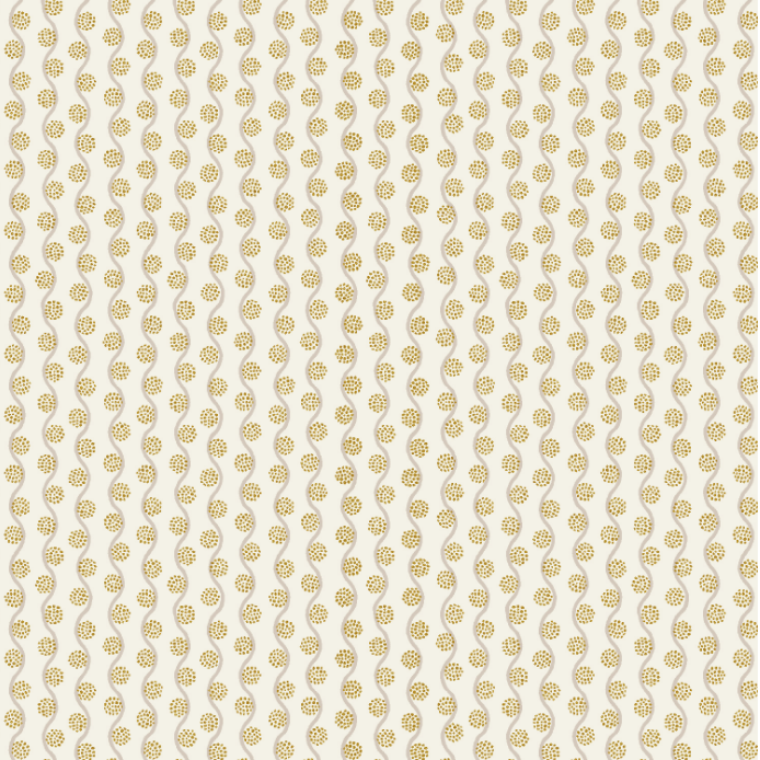 Curio - Thistle - Cream Metallic Fabric