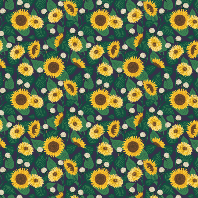 Curio - Sunflower Fields Navy by Rifle Paper Co