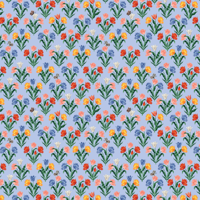 Curio - Tulips Light Blue by Rifle Paper