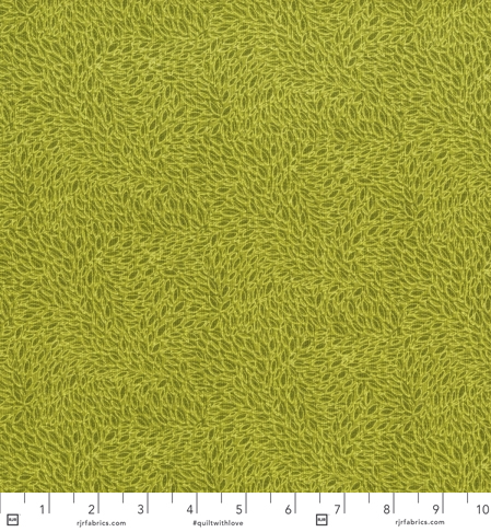 Hopscotch - Leaves In Motion - Avocado Fabric