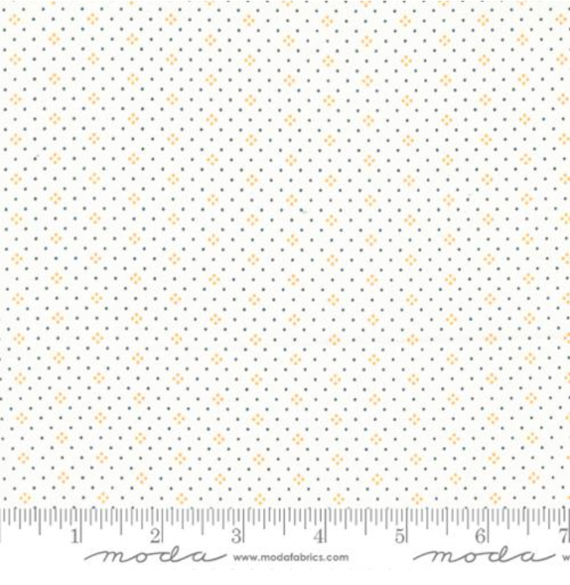 Eyelet Ivory Pumpkin - Dot Foulard by Moda