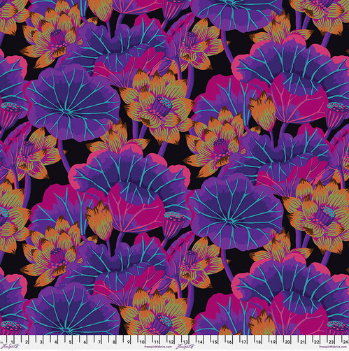 Kaffe Fassett Collective - Lake Blossoms Black