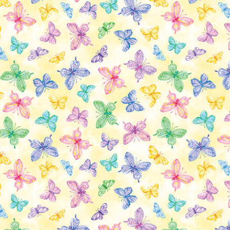 Cottontail Farms - Springtime Butterflies Yellow