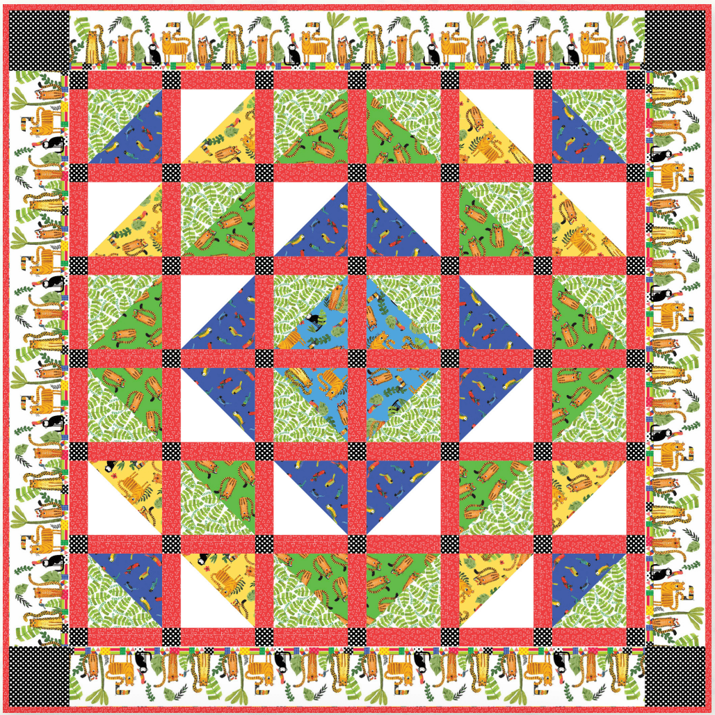 In The Jungle Quilt Kit by Benartex