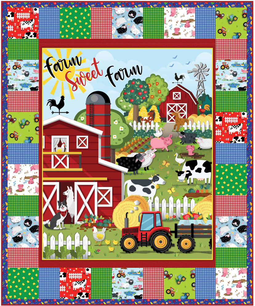 Farm Sweet Farm Quilt Kit by Benartex