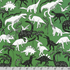 Sevenberry Musings - Dinosaurs on Green Fabric