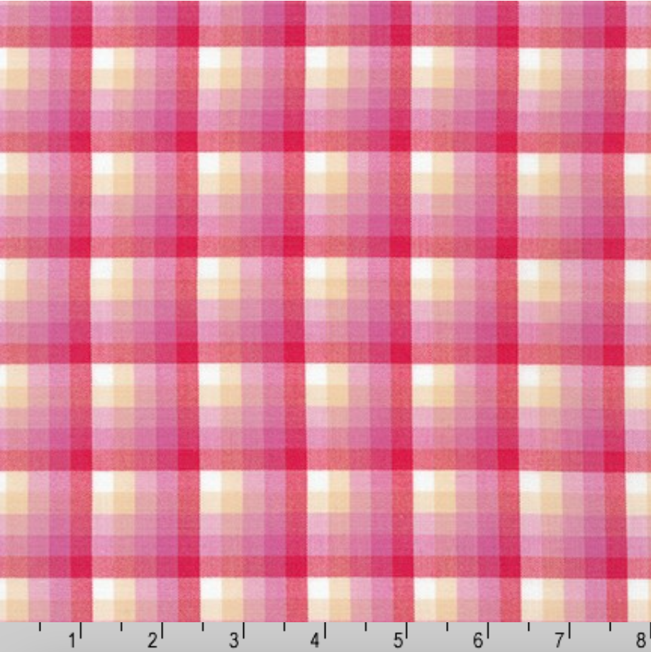 Kitchen Window Wovens - Check Plaid Watermelon