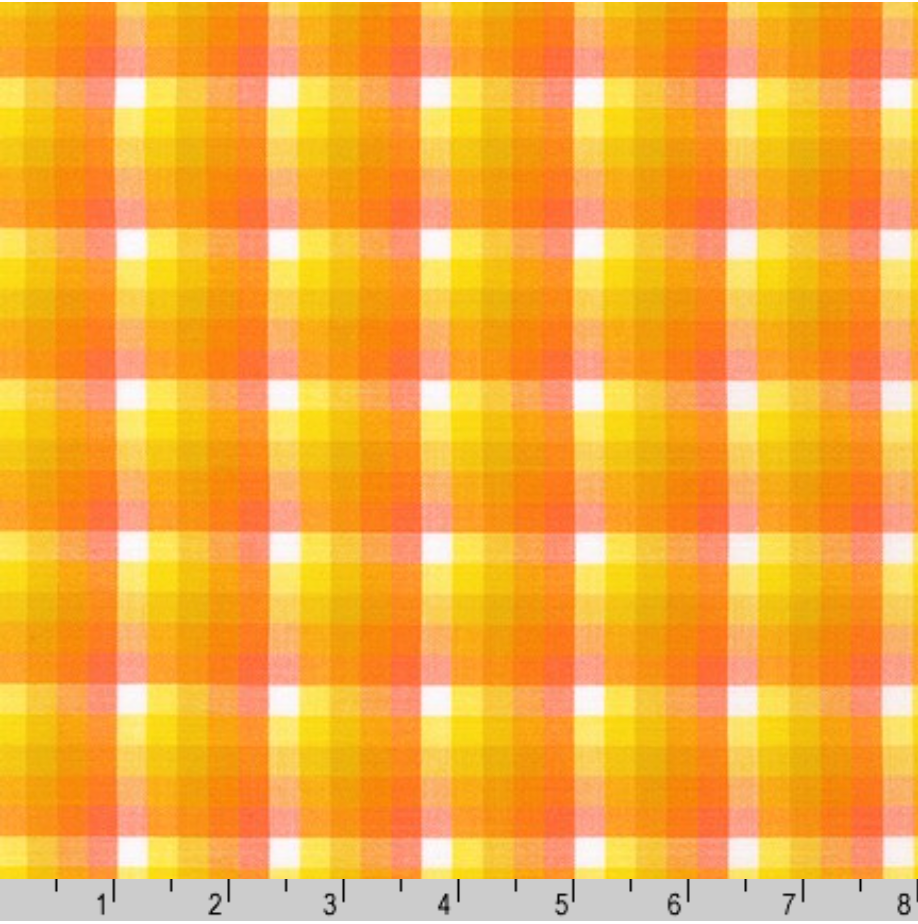 Kitchen Window Wovens - Check Plaid Orangeade