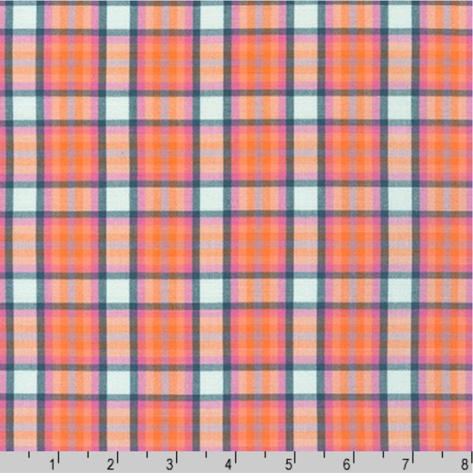 Kitchen Window Wovens - Check Plaid Salmon