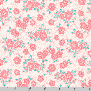 At The Cottage - Florals Dots Camellia - Kaufman