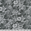 Rayon Crinkle - Florals Paisley Gotham Grey