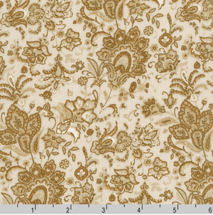 Rayon Crinkle - Florals Paisley Doeskin - Kaufman