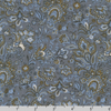 Rayon Crinkle - Florals Paisley Graphite - Kaufman