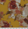 Rayon Crinkle - Florals Mustard - Robert Kaufman