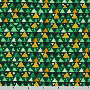 Kaufman - Gustav Klimt - Triangles Green Gold