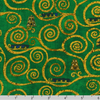 Gustav Klimt - Swirls Green Gold - Robert Kaufman