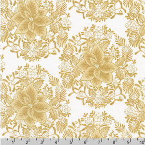 Holiday Flourish - Festive Finery - Florals Vanilla Gold