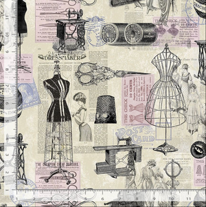 Sewing Studio - Sewing Collage - Timeless Treasures