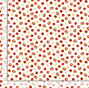 Orchard Valley - Mini Apples and Slices Cream Yardage