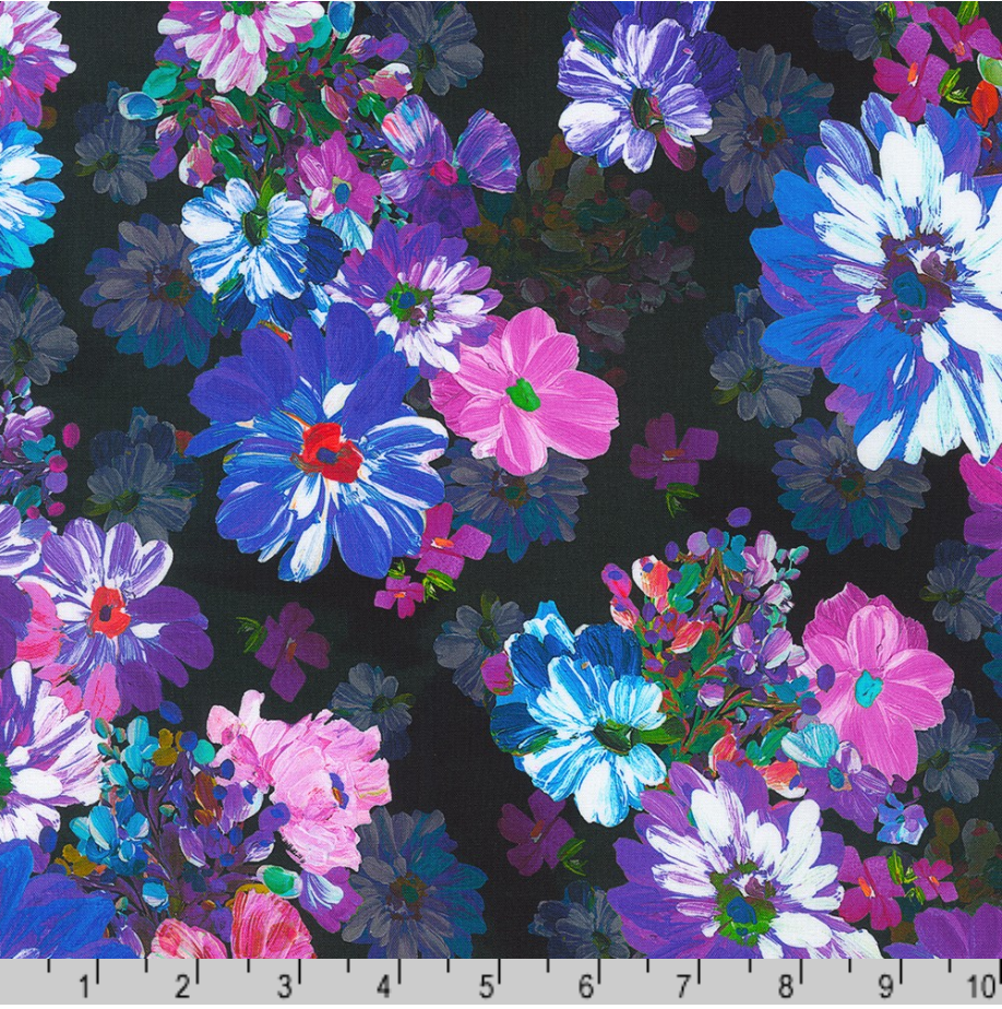 Painterly Petals Meadow - Meadow Bouquets Park Yardage