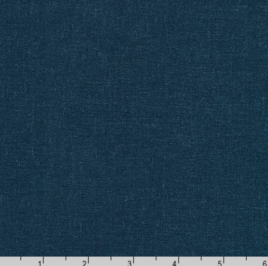 Brussels Washer Indigo Yardage - LINEN + RAYON Blend