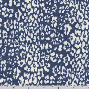 High Multi Chiffon Navy Ivory Yardage